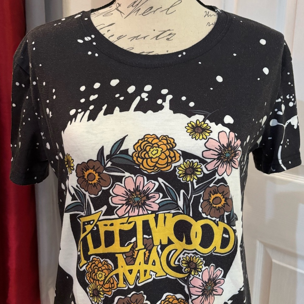 Fleetwood Mac Splatter Print T-Shirt - Picture 2 of 8